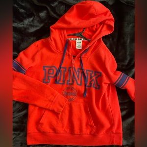 Victoria Secret PINK Logo quarter zip hoodie